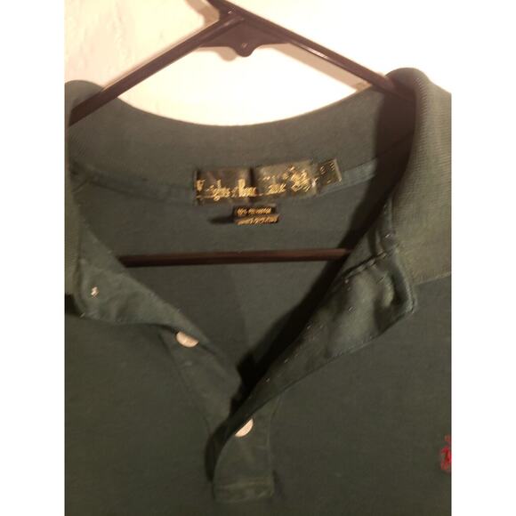 VTG 90s Knights Of The Round Table Logo Polo Golf Shirt Mens XL Green - Picture 3 of 8